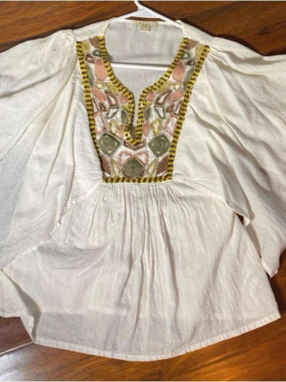 Vintage XXI Bead Embroidered Angel Top